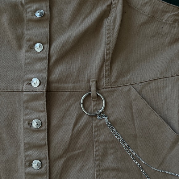 Beige Cargo Dress - Picture 2 of 4